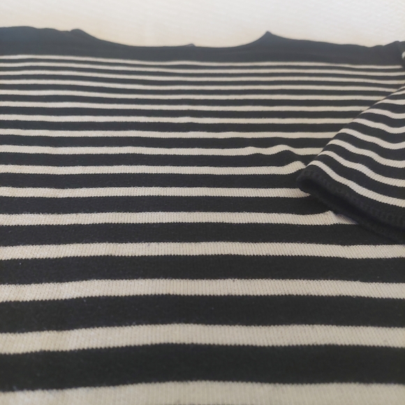 Chaps Navy and White Striped Top - Picture 3 of 5